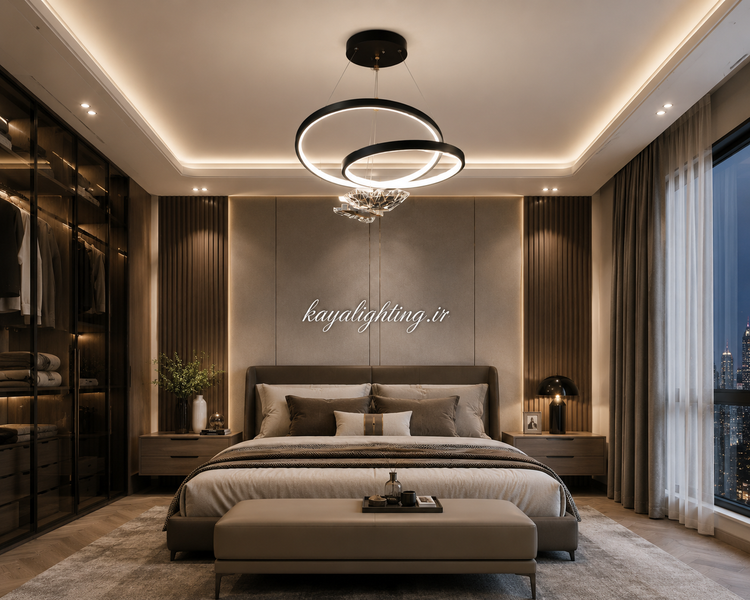 لوستر پروانه ای وارداتی نور سه حالته